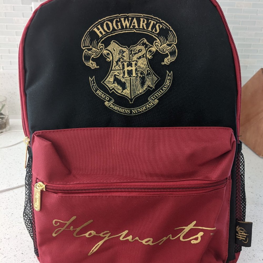 NWT Hogwarts Harry Potter maroon backpack authentic